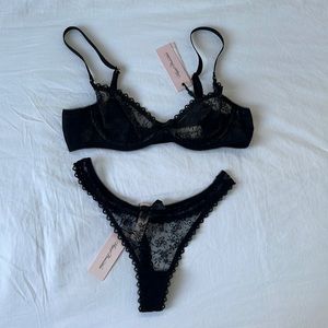 Agent Provocateur Maloney Bra and Thong Black 34A Size 2 NEW WITH TAG XS